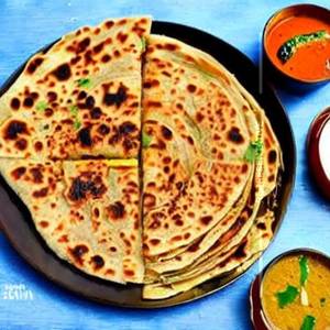 Desi ghee stuffed paneer laccha paratha