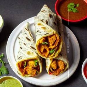 Cheese Soya Chaap Kathi Roll