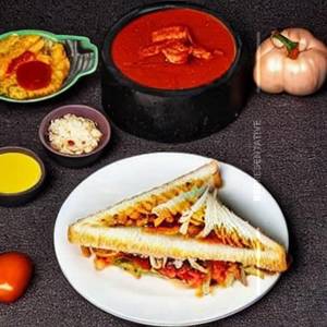 Pepper Chicken Porotta Sandwich 