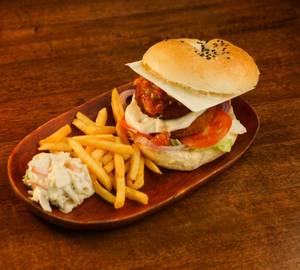 Peri Peri Burger With Fries 