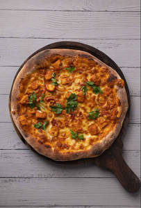 New York Butter Chicken Pizza