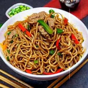 Schezwan Mixed Meat Noodles