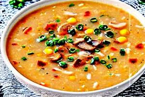 Sweet corn Mushroom Soup