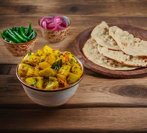 Jeera Aloo 100ml + 2 Plain Paratha and Pickle