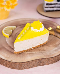 Eggless Lemon Cheesecake Slice