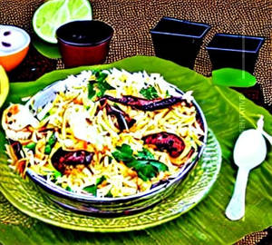 Fish Kizhi Biriyani [Prawns]