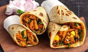 Double Egg Double Soya Chaap Kathi Roll