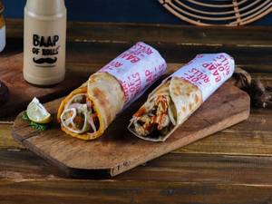 Chicken Seekh Roll With Butter Chicken Roll & 1 Cold Coffee