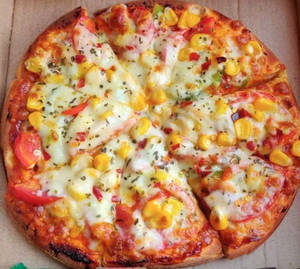 Corn and Tomato Pizza
