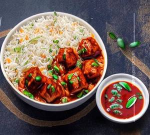 Paneer manchurian rice
