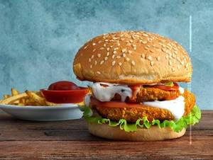 Chicken tikka burger