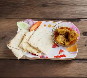 Roti with chicken kosha [2 pieces]