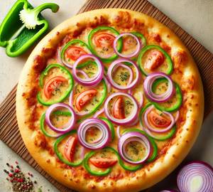 Capsicum Red Onion Pizza