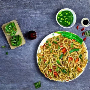 Veg Burnt Garlic Noodles