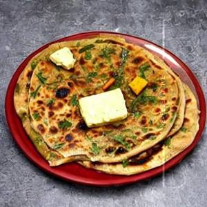 Paneer Mushroom Mix Mughlai Paratha