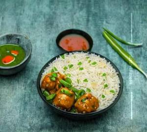Chicken manchurian fried rice
