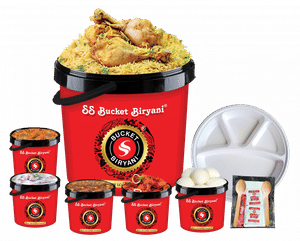 Chicken Bucket Biryani Combo [Serves 8-9]