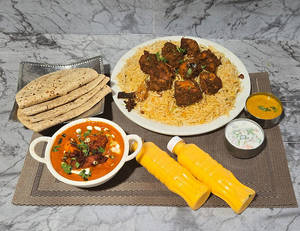 Chicken Fried Family+2badam Milk+butter Chicken+3pc Rumali