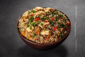 Chilly Garlic Chicken Fried Rice