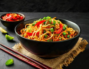Veg. Chilly Garlic Noodles