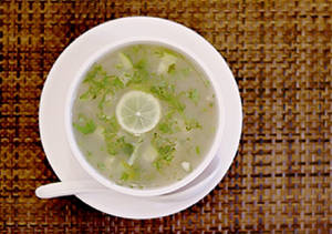 Lemon Corriander Veg Soup