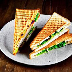 Triple layer paneer sandwich