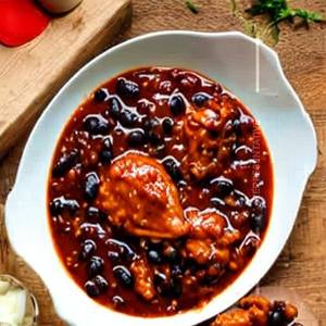 Chicken Cooked in Choice Of Your Sauce Black Beans