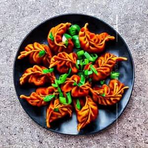 Pan Fried Veg Manchurian Chilli Momo