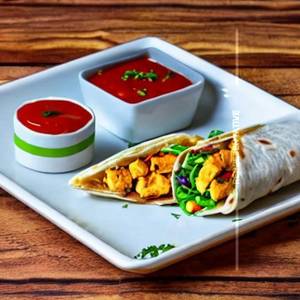 Veg Nugget Cheesy Wrap