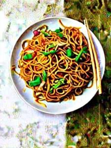 Chicken chilly garlic noodles