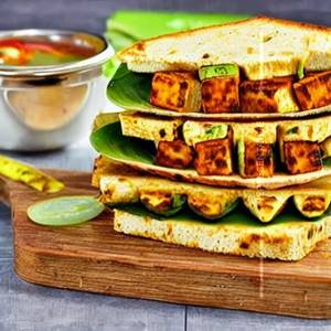 Kadai Paneer grilled Sandwich
