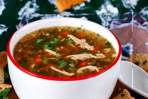 Chicken Burnt Garlic Soup