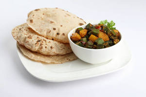 Tawa roti with seasonal sabzi [lunch]