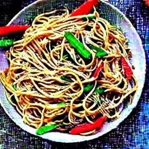 Schezwan veg noodles                                                                                                                                                        
