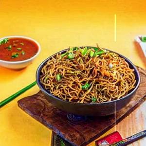 Mutton schezwan noodles