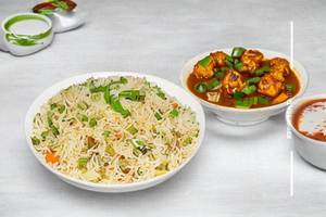 Veg Manchurian Fried Rice