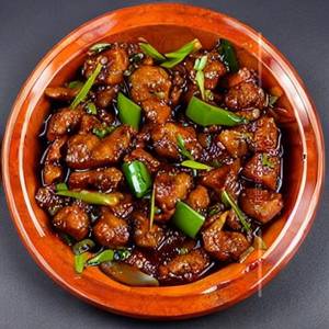 Stir garlic pork dry