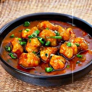 Prawns fish manchuria wet