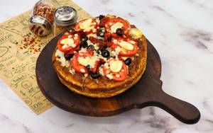 Tomato And Black Olive Foccacia With Cheese