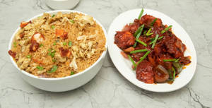 Chicken Fried Rice With Chilli Chicken