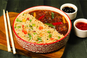 Veg Manchurian Combo (serves 1)