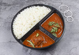 Steamed Rice + Chicken Curry With Aloo(2pcs) S