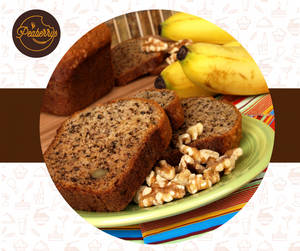Banana Walnut Cake Slice