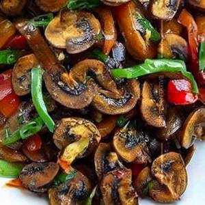 Mushroom Pepper Fry