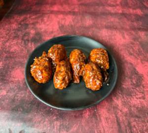 Bbq Sauce Mushroom Momos [6 Pcs]