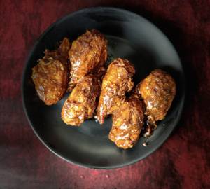 Bbq Sauce Mix Veg Momos [6 Pcs]