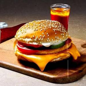Cheese Burst Chicken Burger