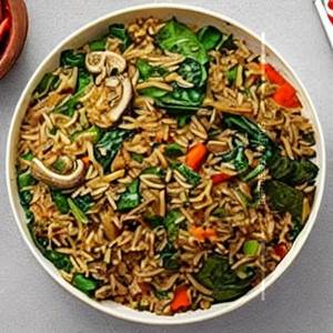 Veg Spinach & Mushroom Fried Rice Medium