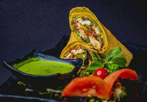 Besan Chilla {2 Pcs} With Mint Dip
