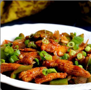 Mushroom Baby Corn Chilli